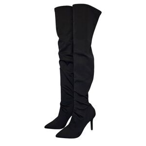 Primadonna Women's 36 Over-the-Knee Pointed Toe Tall Black Boots